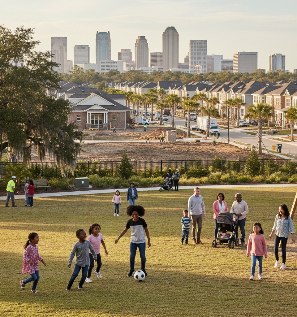 Southern States Lead U.S. Population Growth Across All Age Demographics (2020-2025) — AI-generated illustration