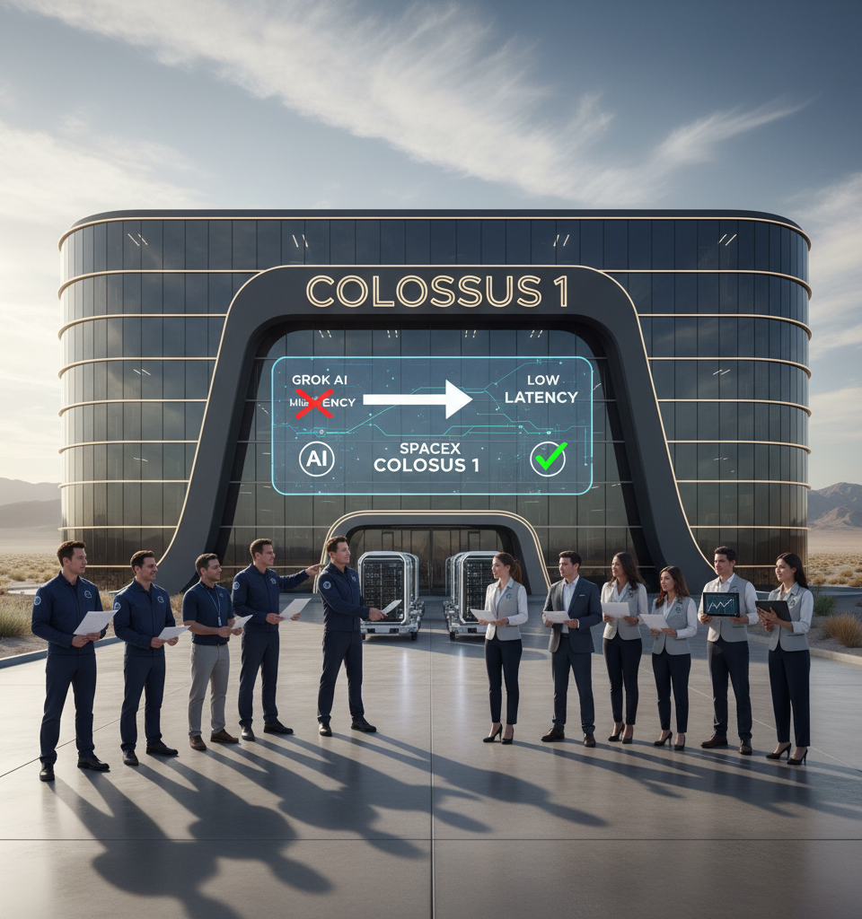 SpaceX Leased Colossus 1 to Anthropic Due to Latency Issues with Grok AI — AI-generated illustration