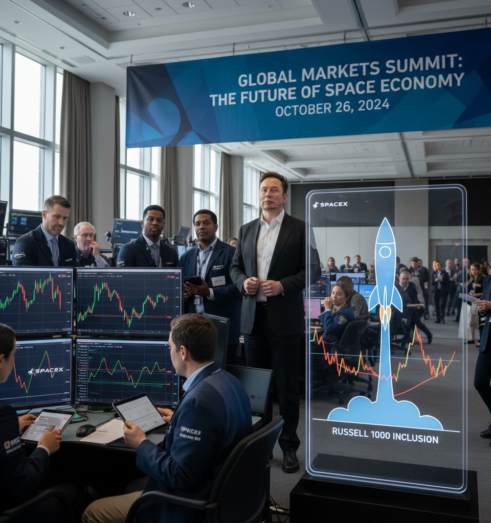 SpaceX's Impending Russell 1000 Inclusion Could Heighten Stock Volatility — AI-generated illustration