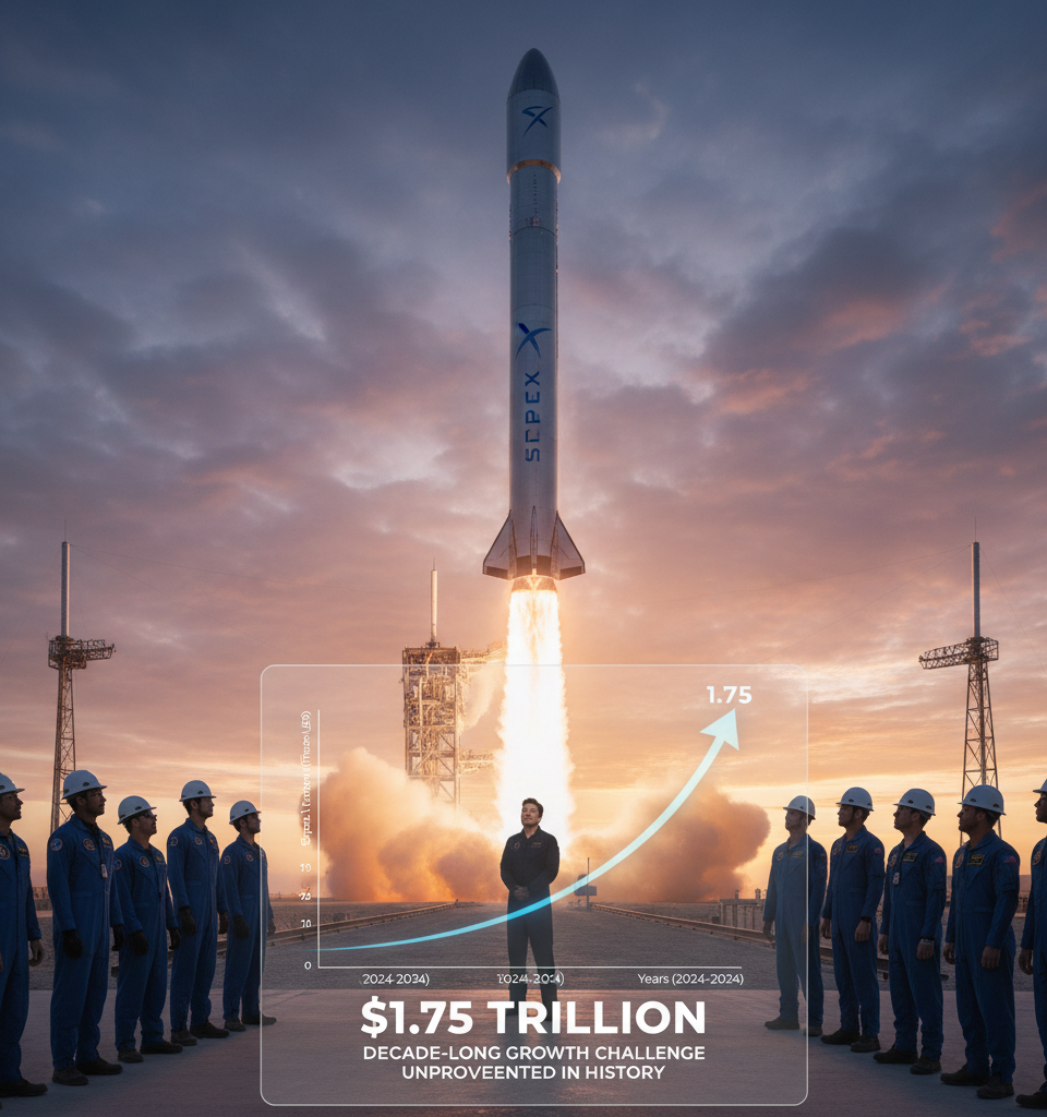SpaceX's Staggering $1.75 Trillion Valuation: A Decade-Long Growth Challenge Unprecedented in History — AI-generated illustration