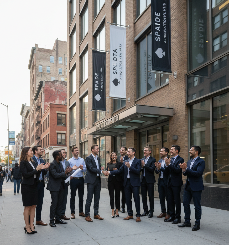 Spade Data Secures 7K-SF Chelsea Office, Signals AI Growth Amid NYC Market Recovery — AI-generated illustration