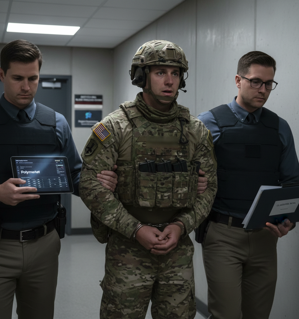 Special Forces Soldier Arrested: Classified Intel Alleges Compromise for Polymarket Wager — AI-generated illustration
