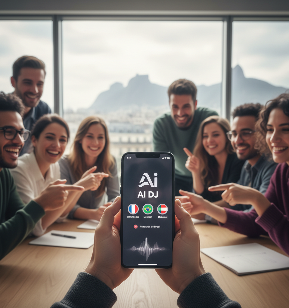 Spotify Expands AI DJ to Europe and Brazil, Introduces Four New Languages — AI-generated illustration