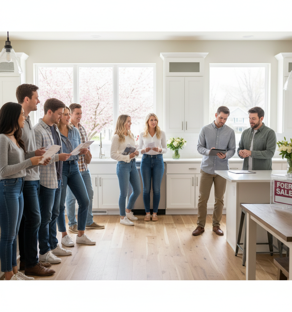Spring Awakens Home Buyers, But Bidding Wars Dwindle: A Shifting Real Estate Landscape — AI-generated illustration