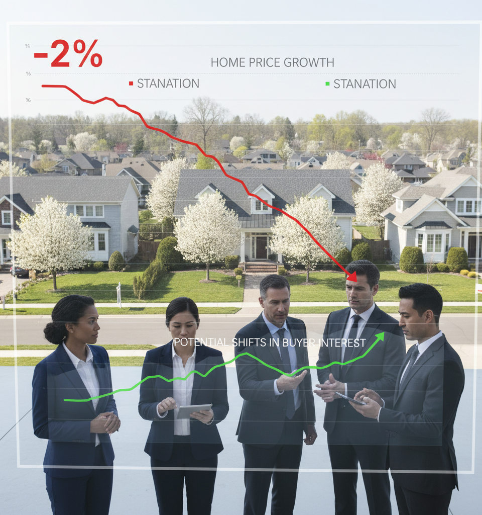 Spring Housing Market: A Complex Picture of Stagnation and Potential Shifts — AI-generated illustration