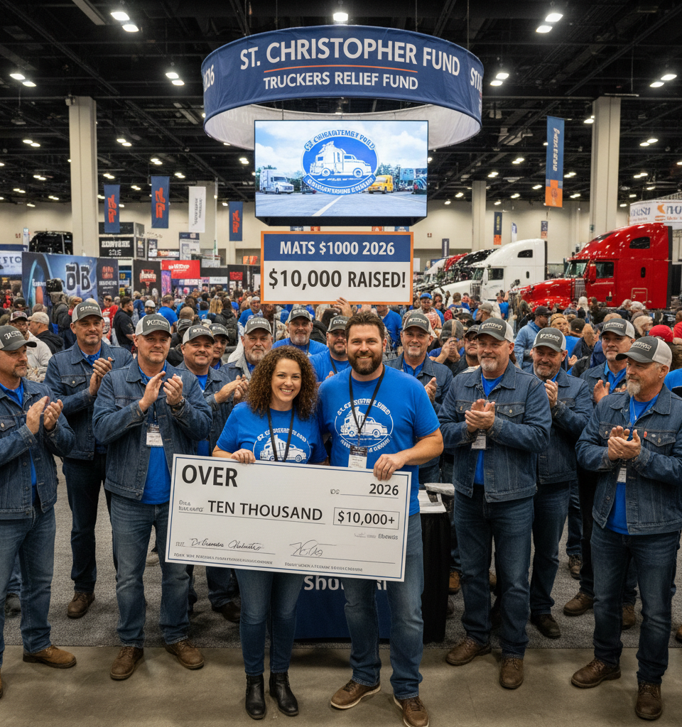 St. Christopher Fund Nets Over $10K at MATS 2026, Boosting Support for Truckers — AI-generated illustration