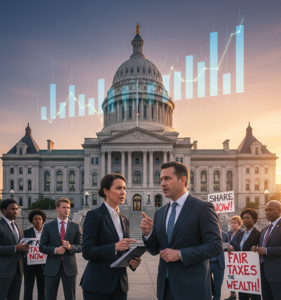 States Challenge Billion-Dollar QSBS Tax Break Amid Wealth Equity Concerns — AI-generated illustration