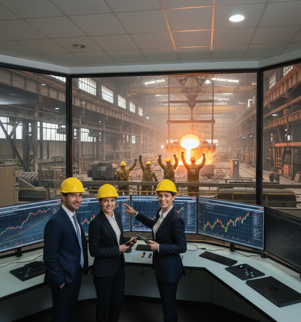 Steel producers tease Q1 earnings surge, citing higher prices — AI-generated illustration