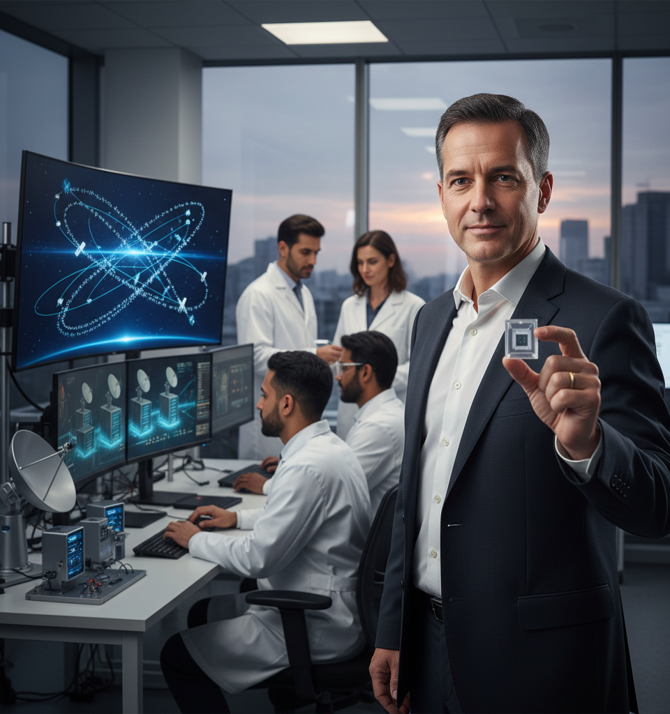 STMicroelectronics Eyes $3 Billion from Space, Fueled by Satellite Constellation Boom — AI-generated illustration