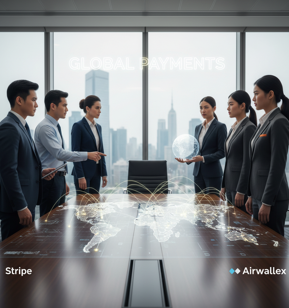 Stripe and Airwallex: From Potential Acquirer to Fierce Rivals in Global Payments — AI-generated illustration