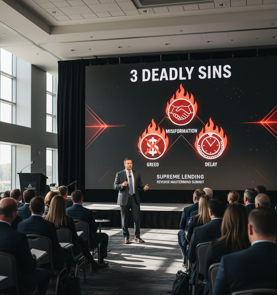 Supreme Lending Executive Warns Against '3 Deadly Sins' in Reverse Mortgage Segment — AI-generated illustration