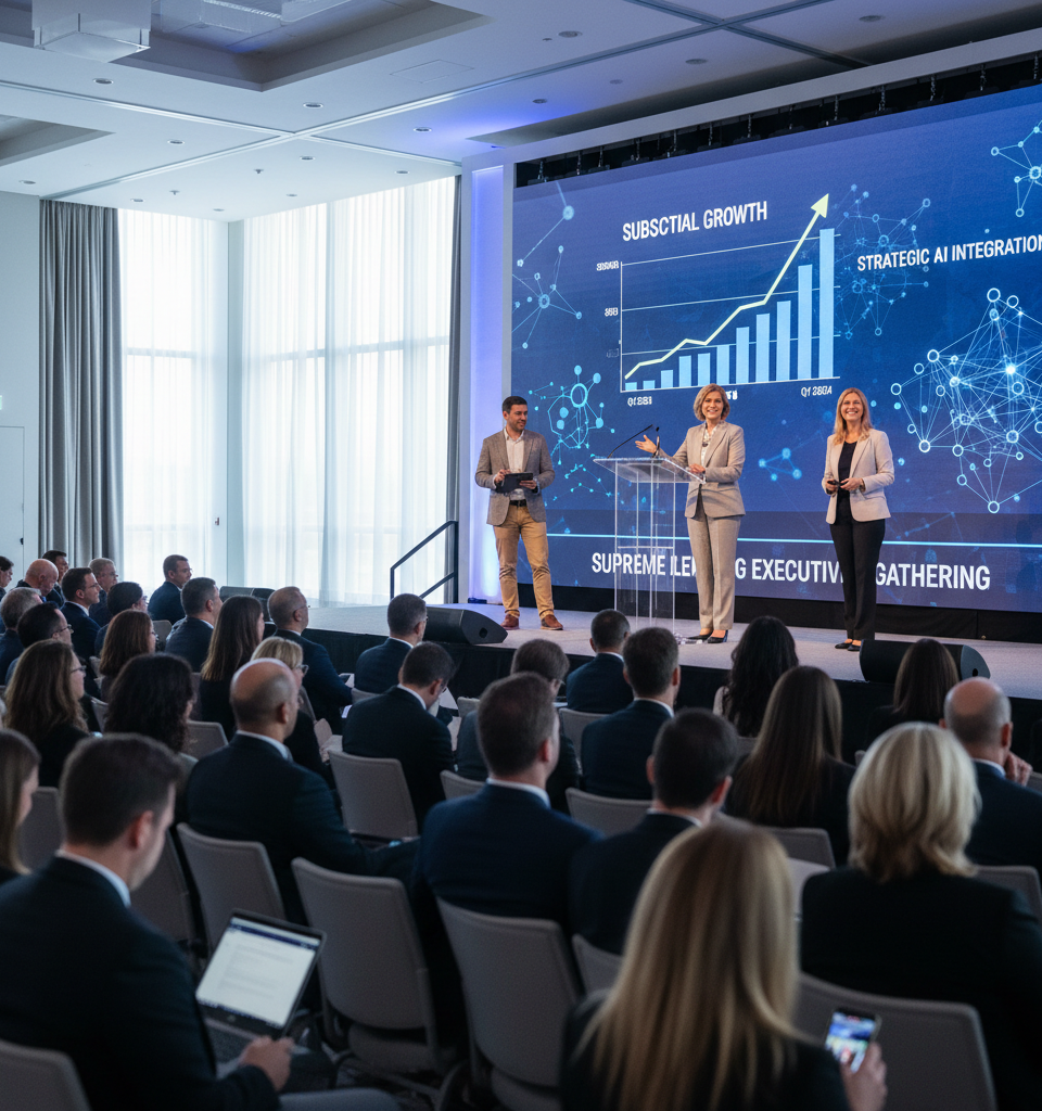Supreme Lending Touts Substantial Growth, Strategic AI Integration at Recent Executive Gathering — AI-generated illustration