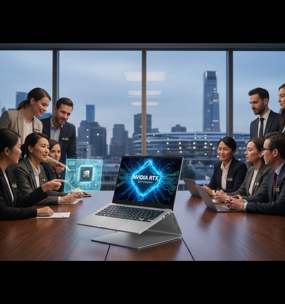 Surface Laptop Ultra Poised to Challenge MacBook Pro with NVIDIA RTX Spark Integration — AI-generated illustration