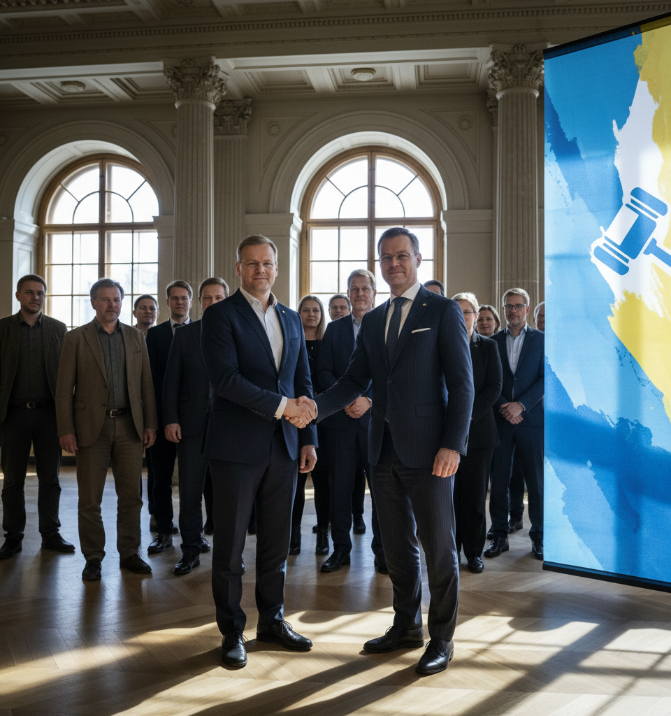 Sweden Democrats Transform from Pariah to Powerbroker in Swedish Government — AI-generated illustration