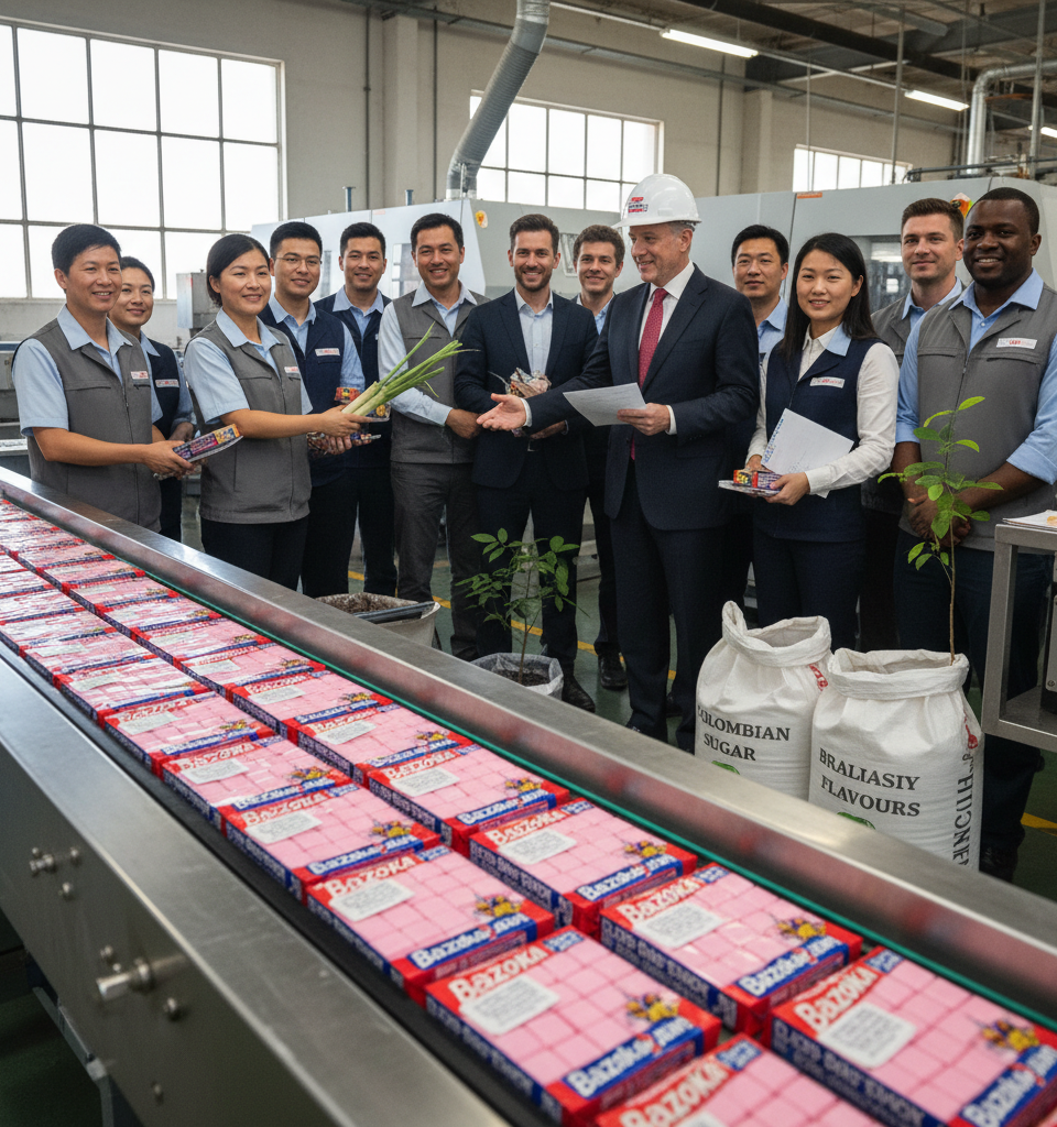 Sweet Adaptation: How Bazooka Bubblegum Rewrote its Supplier Strategy Amid Tariff Turbulence — AI-generated illustration
