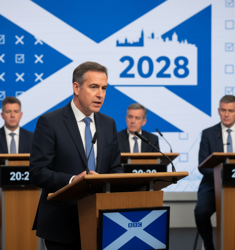 Swinney Targets 2028 for Scottish Independence Referendum Amidst Election Debate — AI-generated illustration