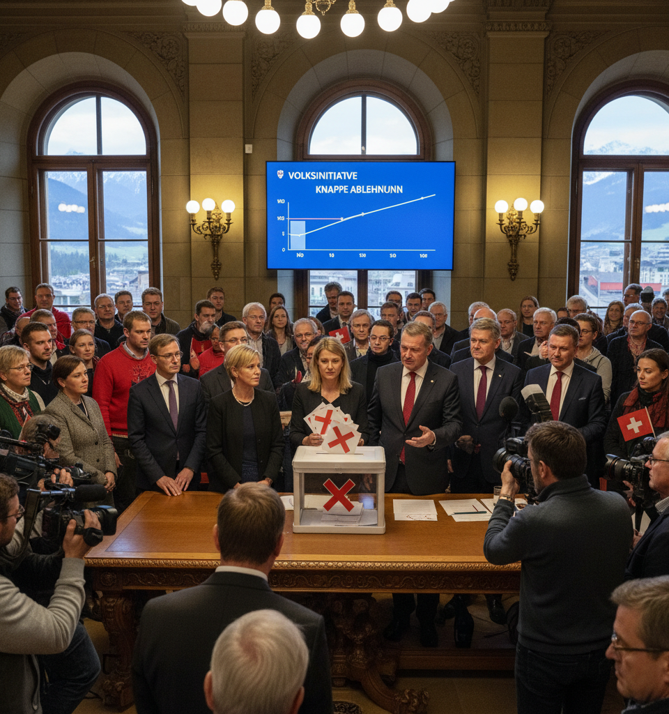 Swiss Voters Reject Right-Wing Population Cap Initiative by Narrow Margin — AI-generated illustration