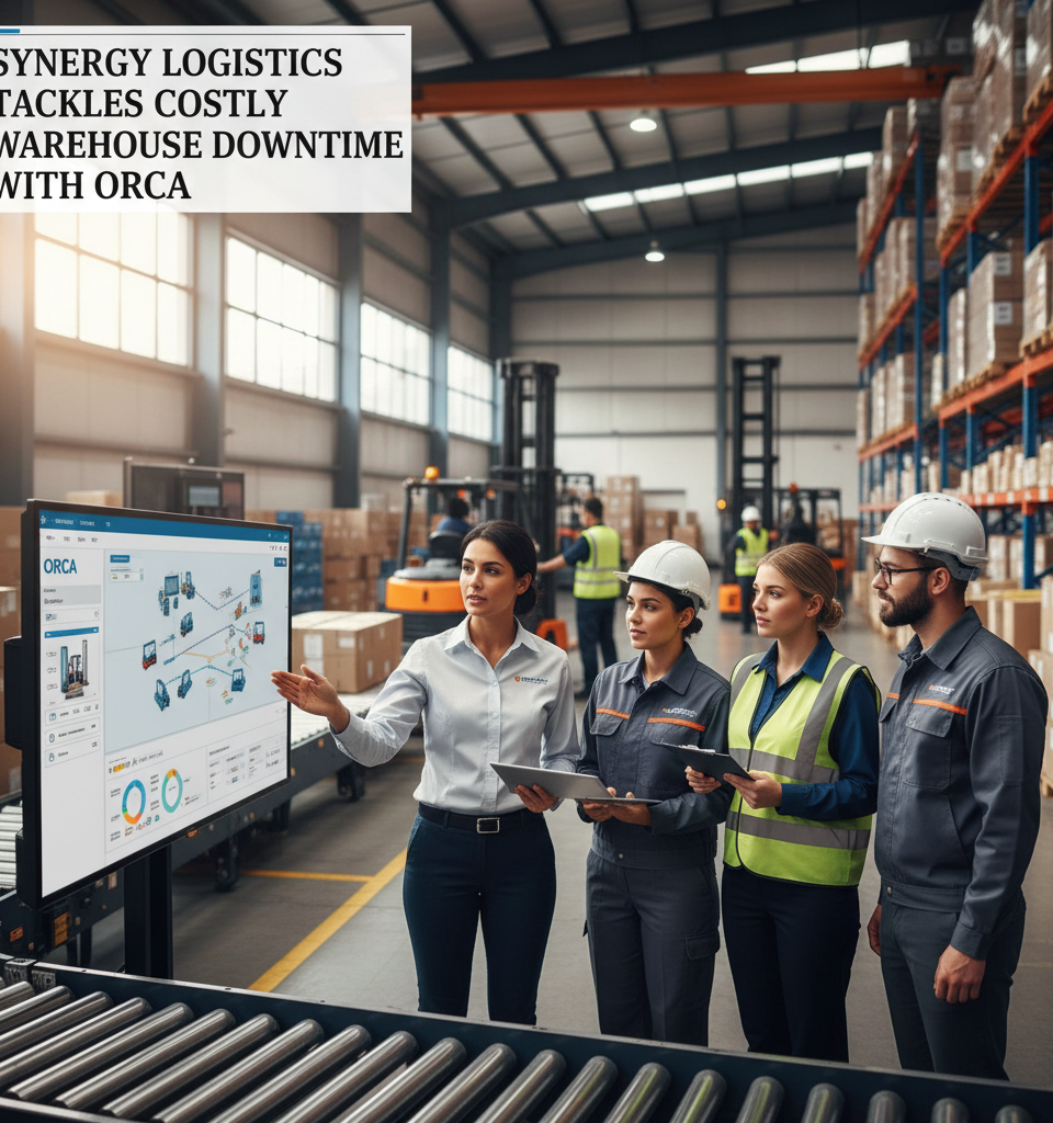 Synergy Logistics tackles costly warehouse downtime with ORCA — AI-generated illustration