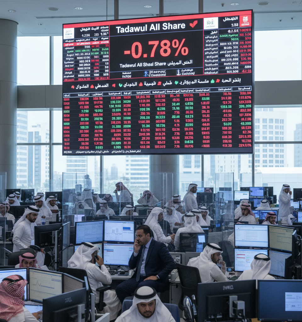 Tadawul All Share Dips 0.78% Amidst Market Volatility in Saudi Arabia — AI-generated illustration