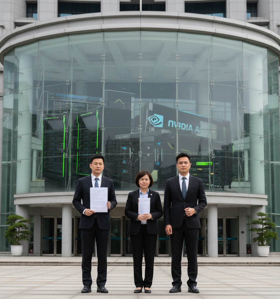 Taiwanese Prosecutors Move to Detain Three in Alleged Nvidia AI Server Smuggling Ring — AI-generated illustration