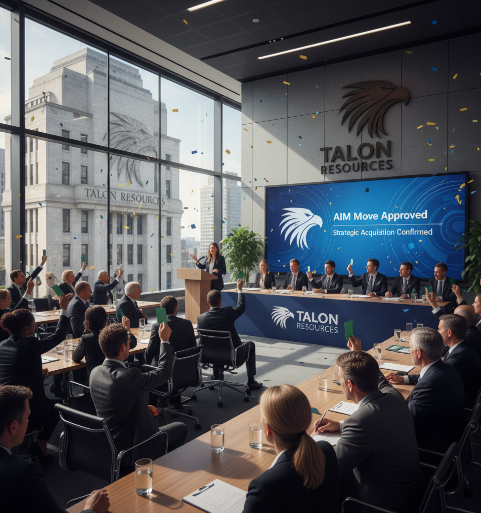 Talon Resources Shareholders Approve AIM Move and Strategic Acquisition — AI-generated illustration