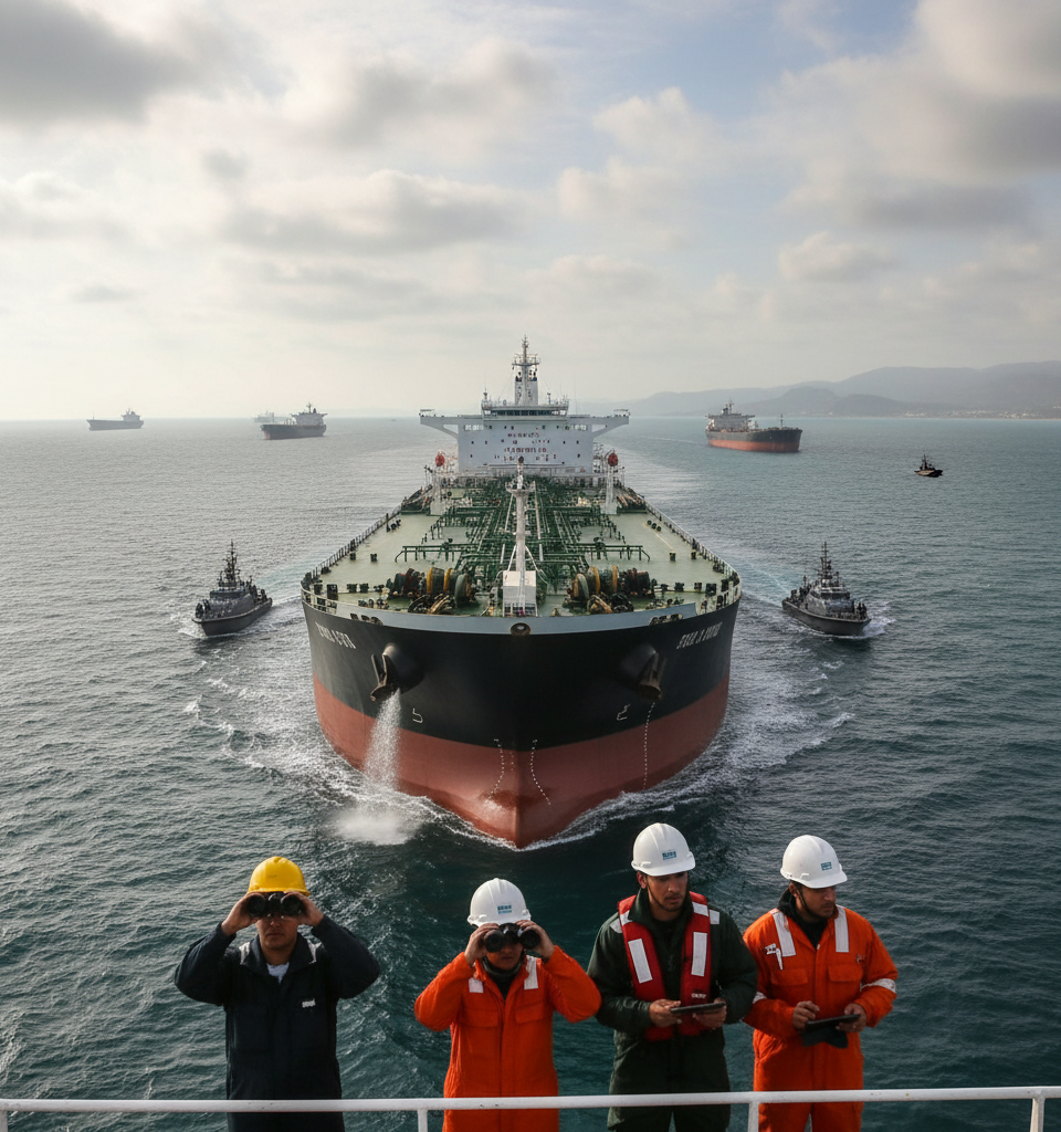 Tankers Test Hormuz Reopening as Uncertainty Lingers Over Strait — AI-generated illustration