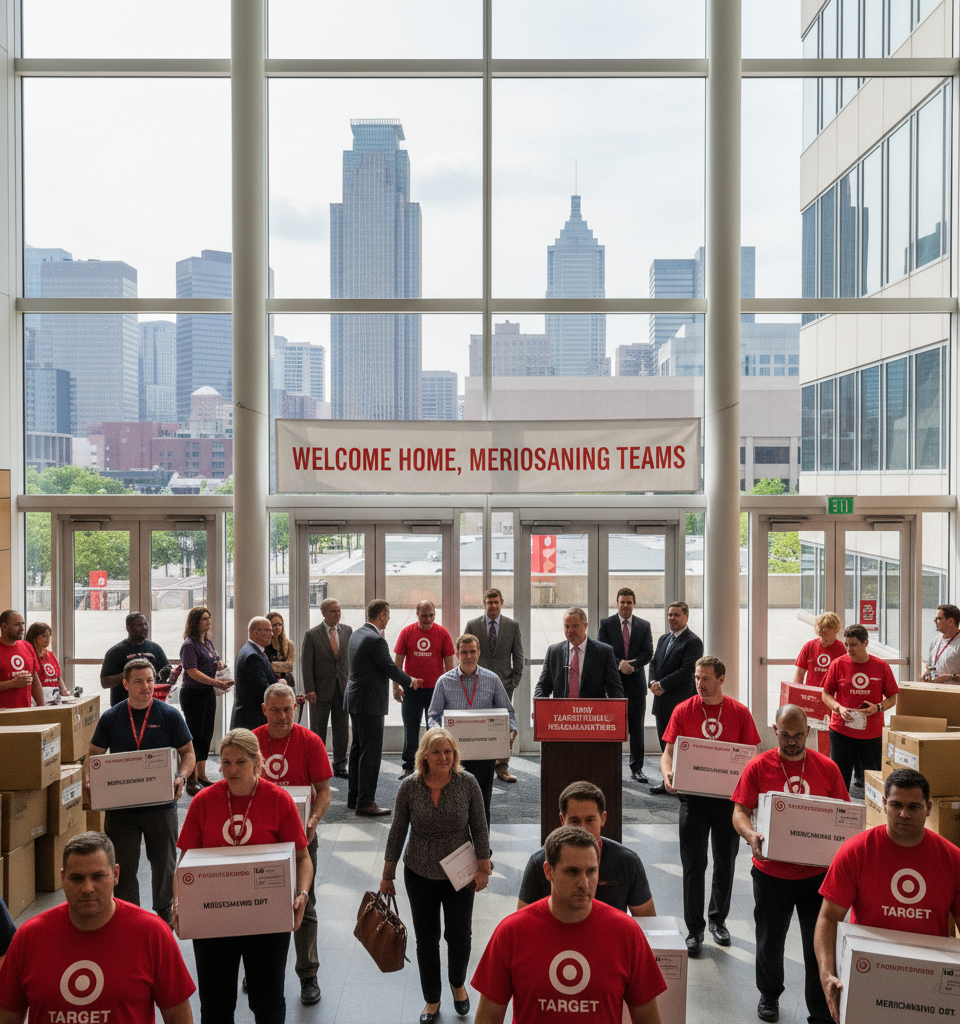 Target Mandates HQ Relocation for Merchandising Teams Amid Return-to-Office Push — AI-generated illustration