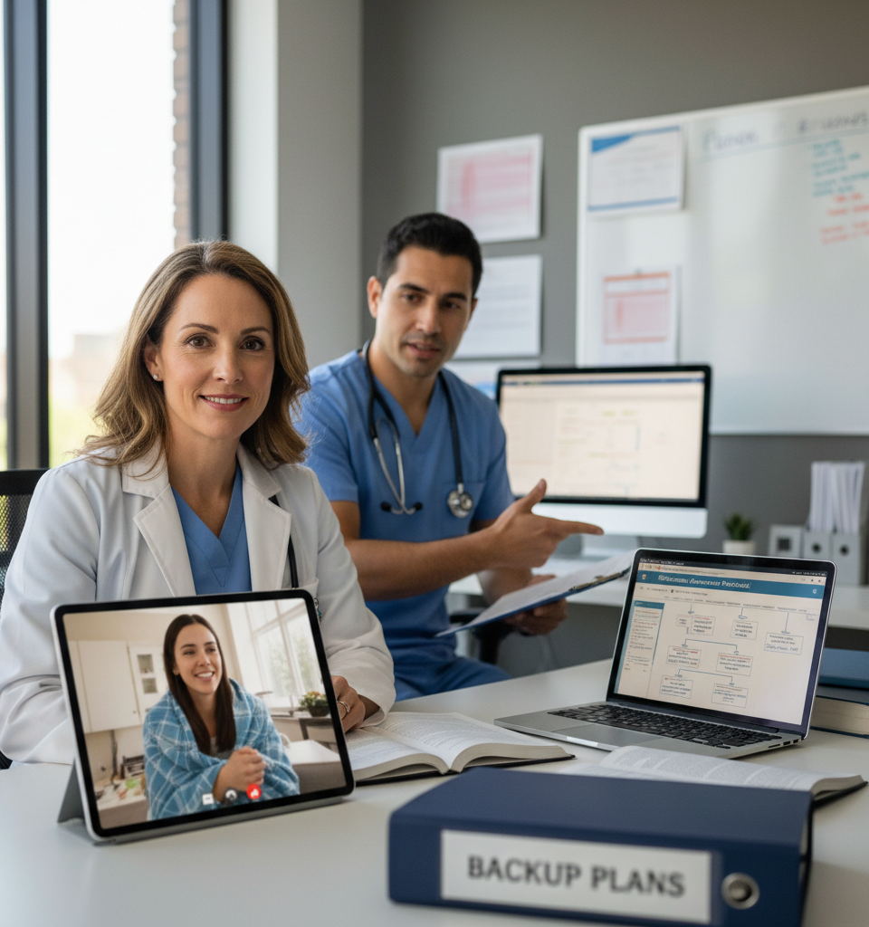 Telehealth Abortion Endures Amid Mifepristone Uncertainty: Providers Detail Backup Plans — AI-generated illustration