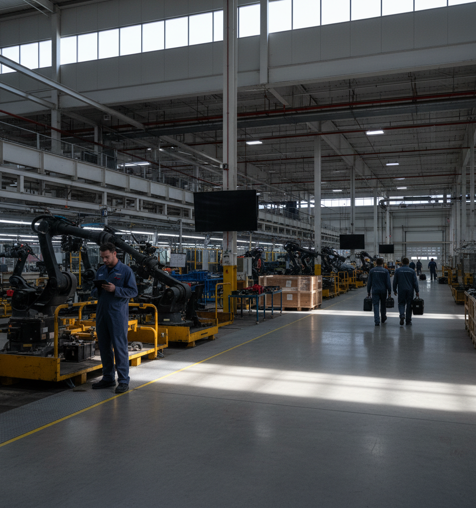 Tesla's Giga Texas Workforce Shrinks 22% Amidst Second Year of Declining Sales — AI-generated illustration