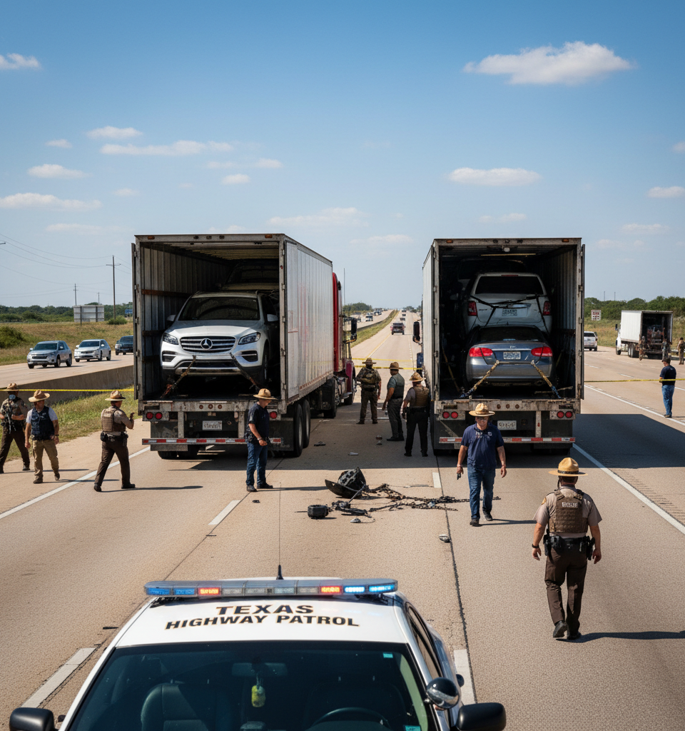 Texas Cargo Theft Ring Busted: $470K Stolen Vehicles Highlight Supply Chain Vulnerabilities — AI-generated illustration