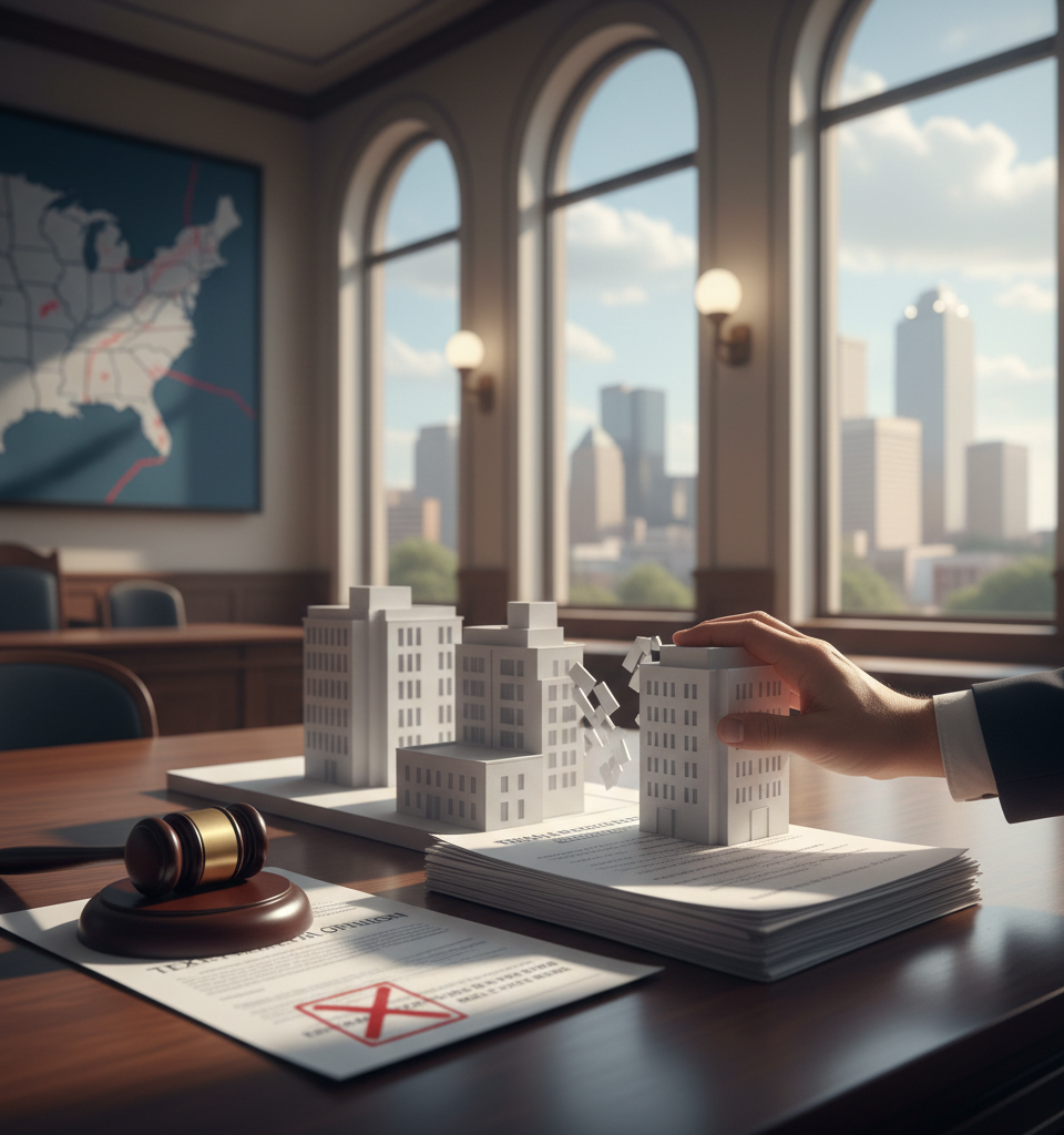 Texas Court Ruling Strikes Down FinCEN Real Estate Rule, Jeopardizing US Anti-Money Laundering Efforts — AI-generated illustration