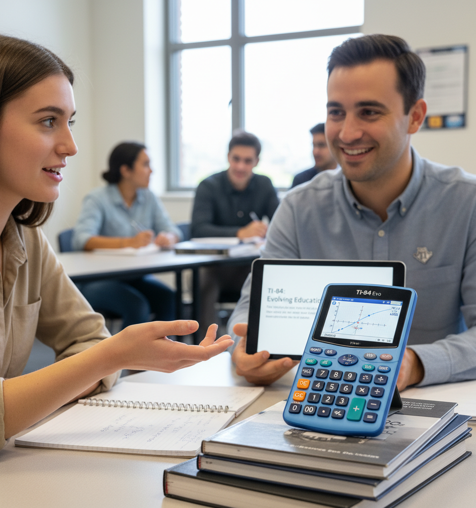 Texas Instruments Unveils TI-84 Evo: A Modern Refresh for the Classic Graphing Calculator Amid Ed-Tech Shift — AI-generated illustration