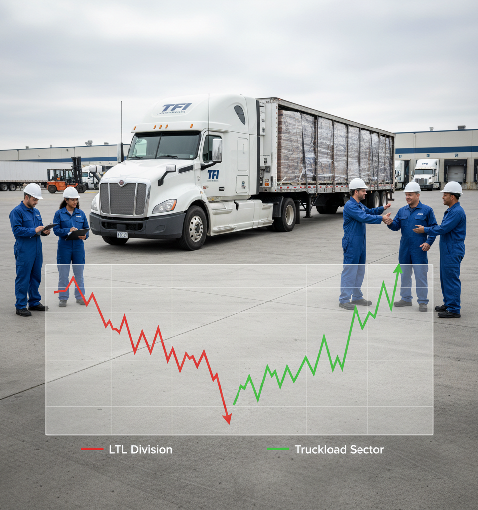 TFI International's Q1 Earnings: LTL Division Stumbles While Truckload Sector Shows Resilience — AI-generated illustration