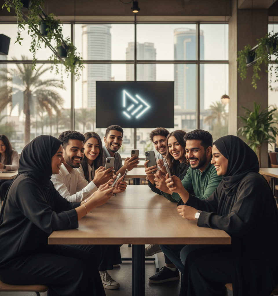 The anonymous social app that thinks it can work in Saudi Arabia — AI-generated illustration