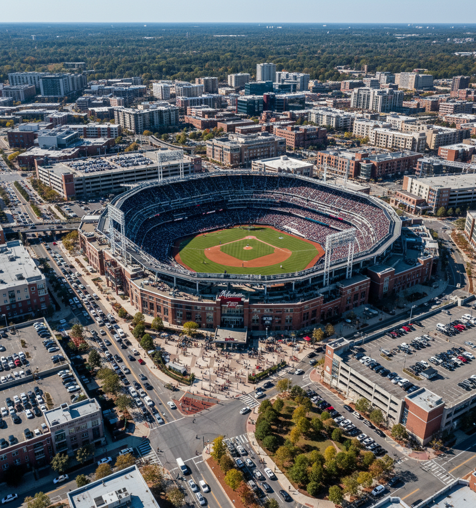 The Battery Atlanta Blueprint: Why Replicating Sports-Anchored Developments Is Harder Than It Looks — AI-generated illustration