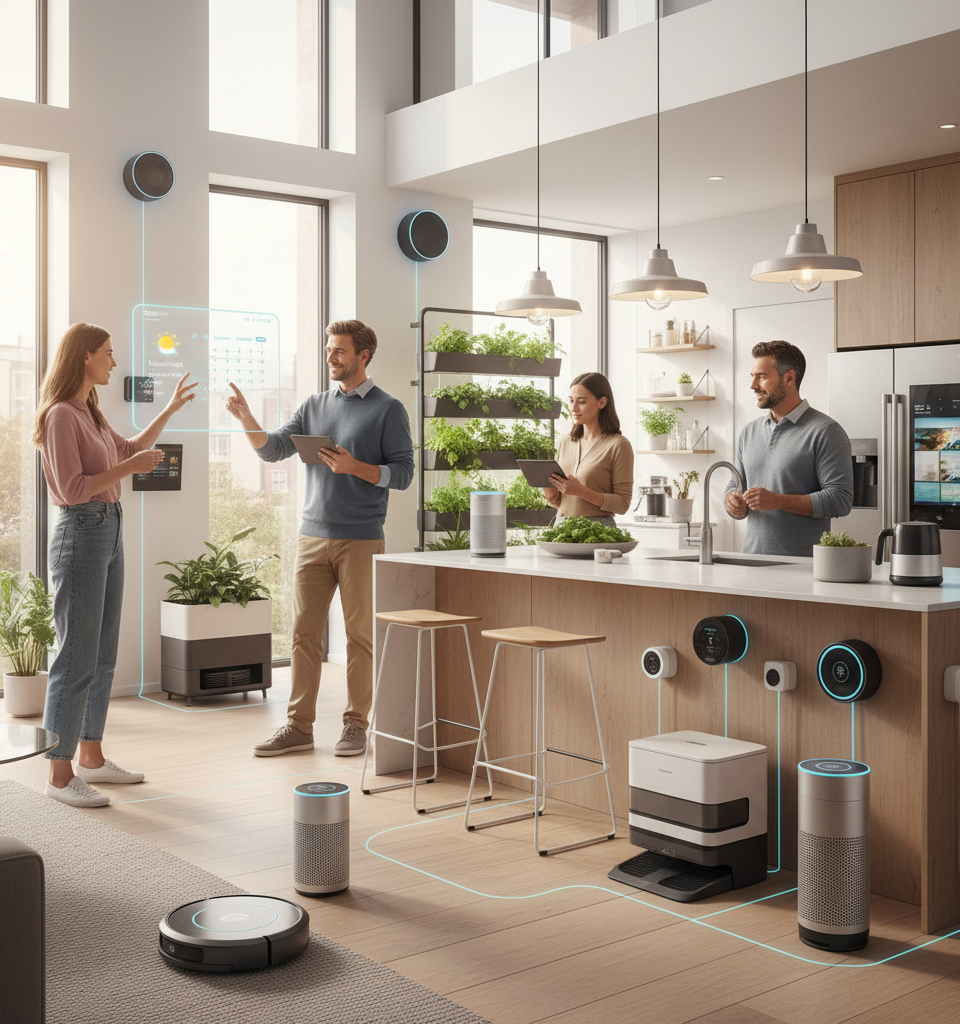 The Best Smart Devices That Work With Amazon Alexa and Alexa Plus in 2026 — AI-generated illustration