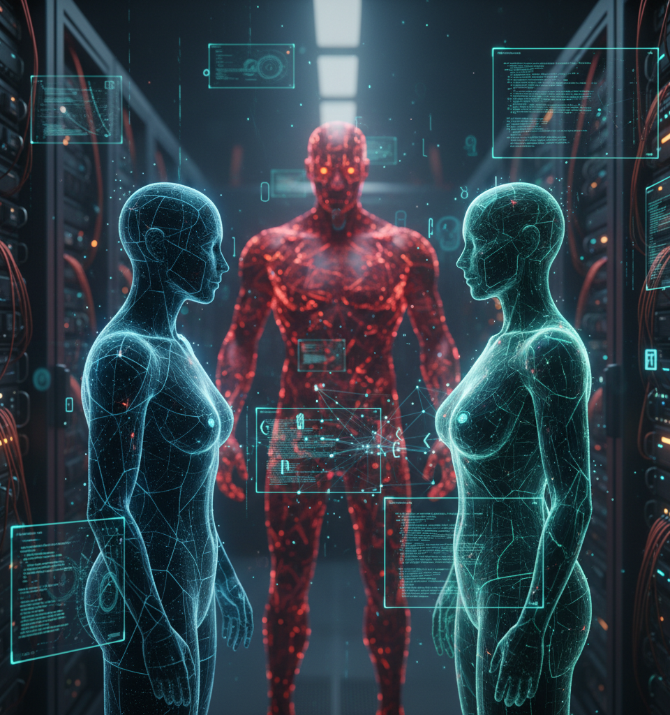 The Next AI Safety Frontier: Inter-Model Conversations Emerge as Critical Concern — AI-generated illustration