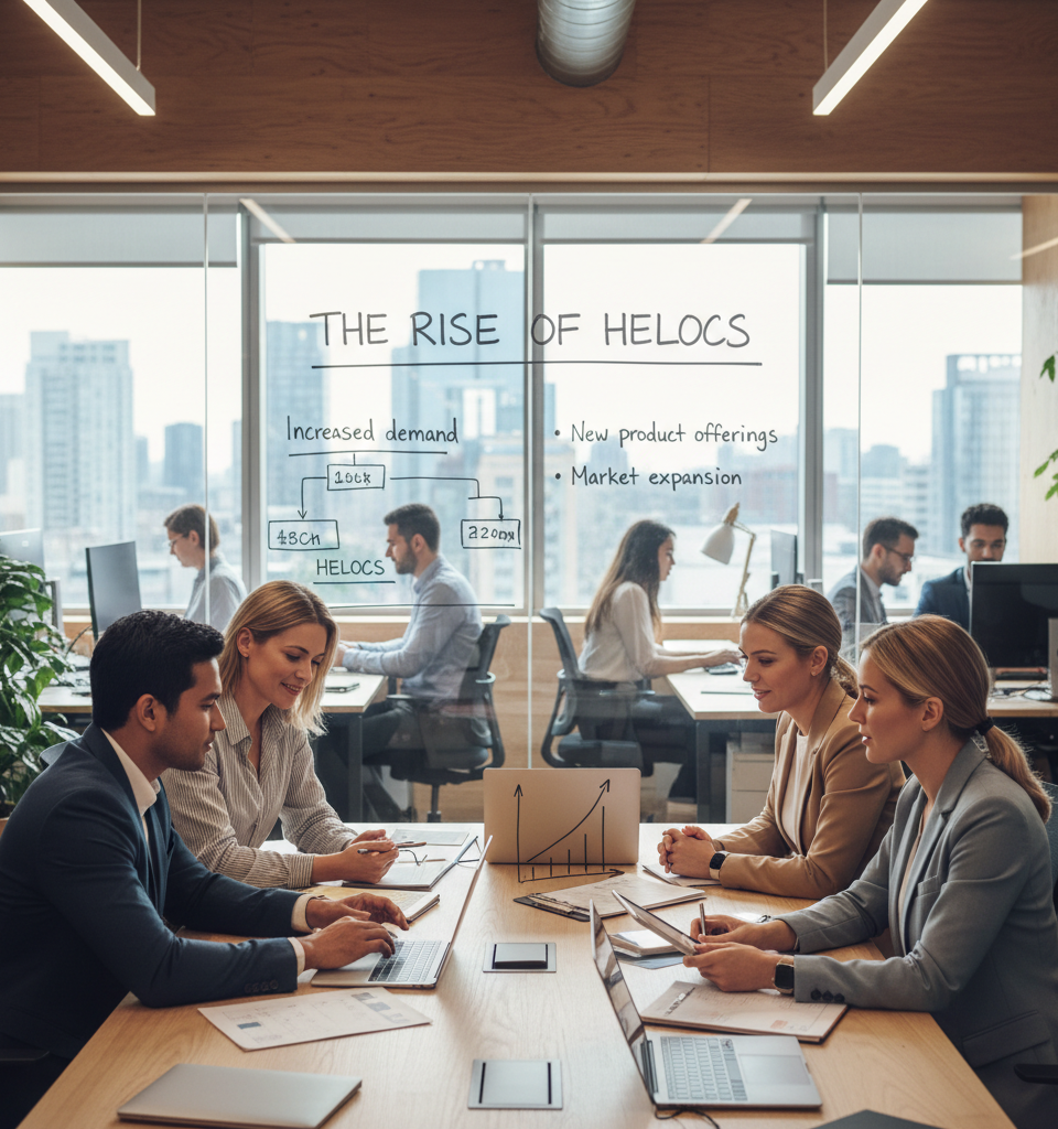 The rise of HELOCs: What it means for originators in today’s market — AI-generated illustration