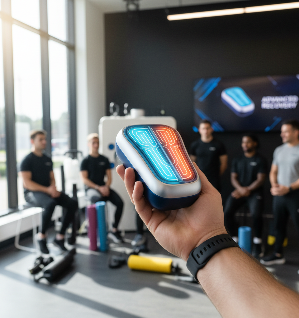 Therabody Set to Launch $400 CryoTherm Palm for Advanced Recovery — AI-generated illustration