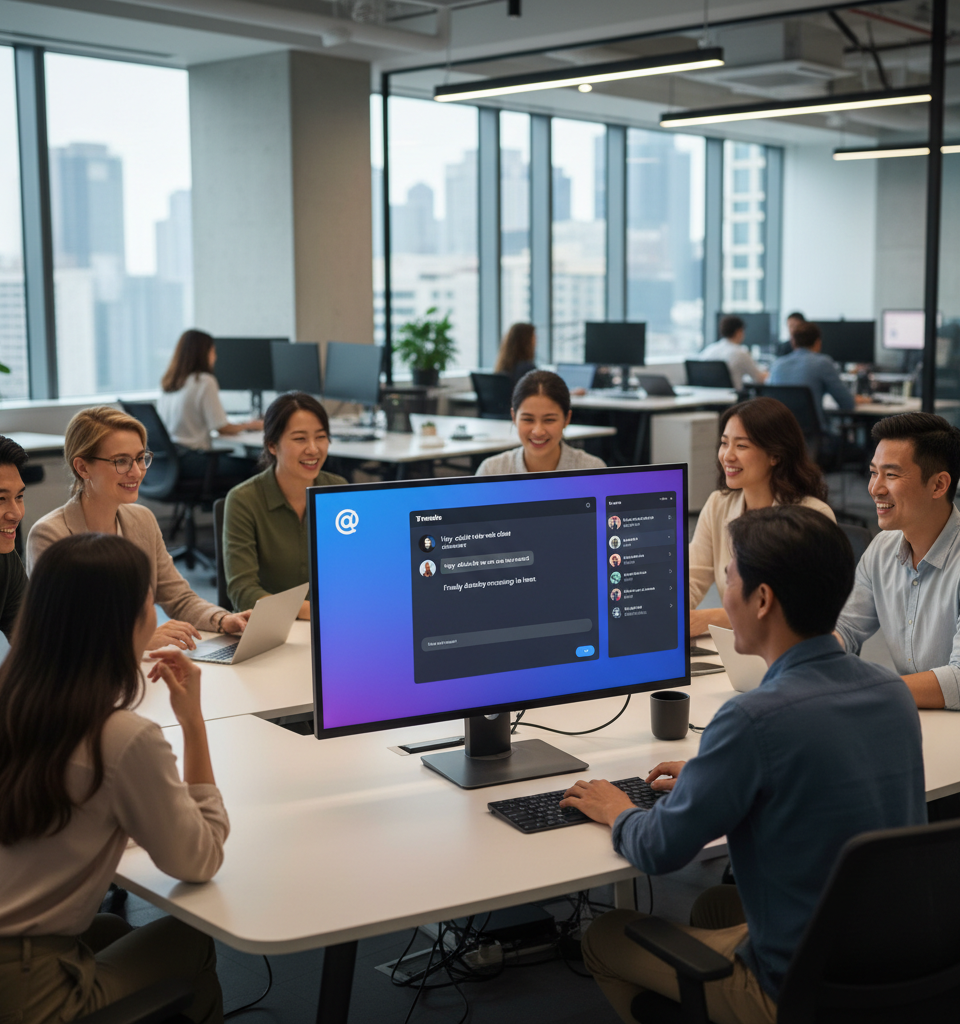 Threads Rolls Out Web Messaging, Bridging Desktop Gap with Competitors — AI-generated illustration