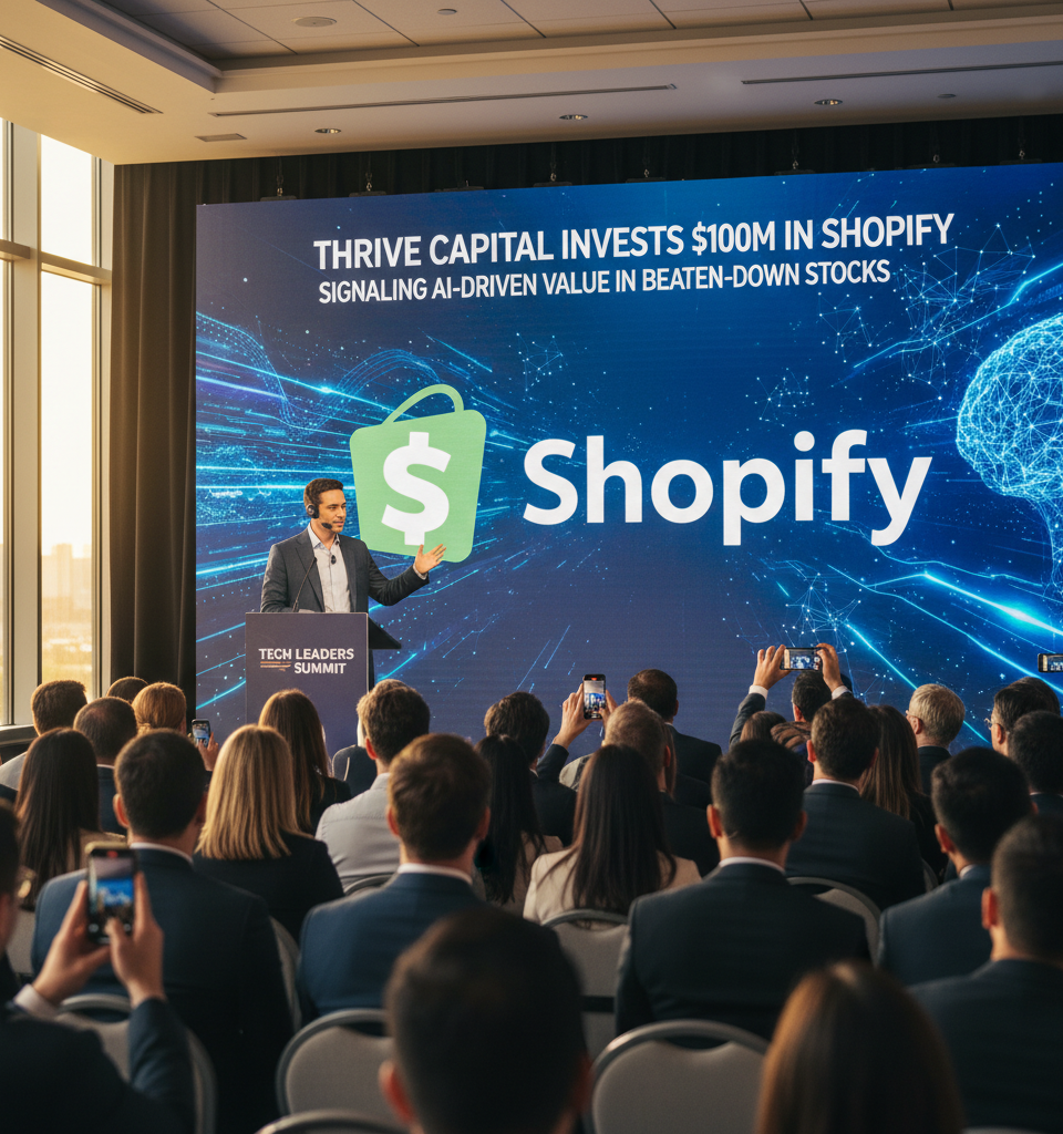 Thrive Capital Invests $100M in Shopify, Signaling AI-Driven Value in Beaten-Down Stocks — AI-generated illustration