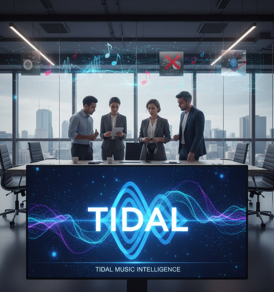 Tidal to Implement AI Music Labeling and Fraudulent Content Removal — AI-generated illustration