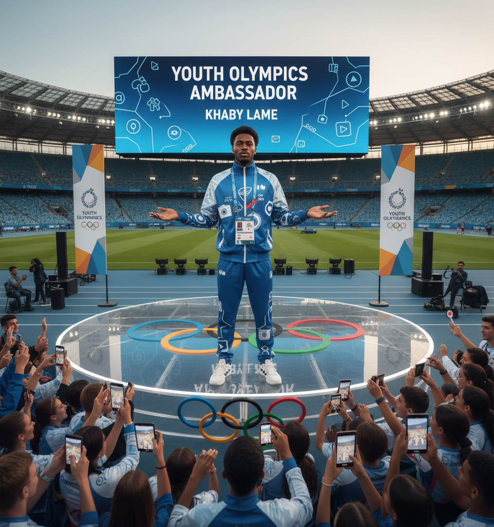 TikTok Star Khaby Lame Tapped as Youth Olympics Ambassador, Signaling Creator Economy's Expanding Influence — AI-generated illustration