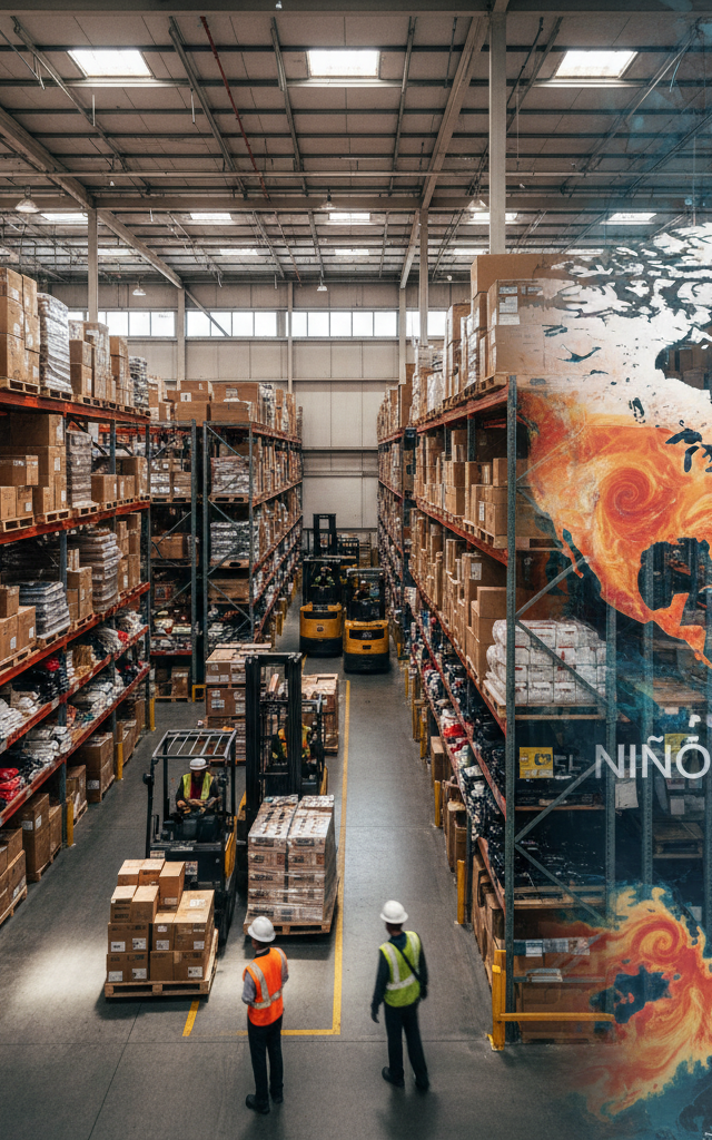 TJX CEO Confident Distribution Model Will Mitigate El Niño Impact — AI-generated illustration