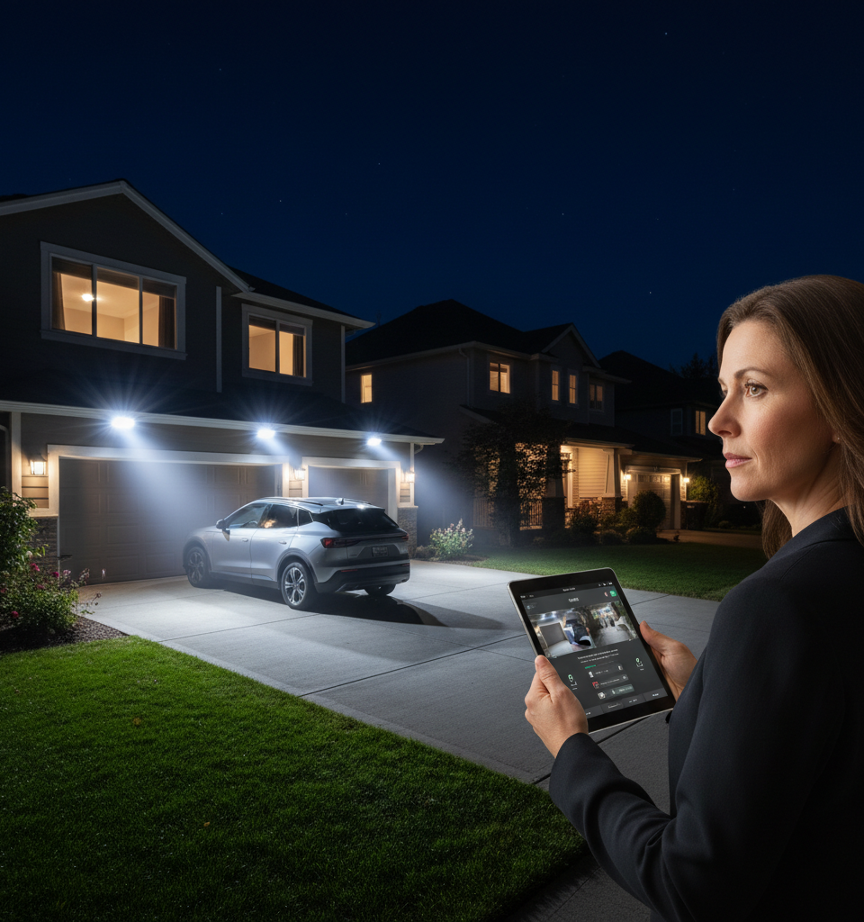 Top Floodlight Security Cameras of 2026: Illuminating and Securing Outdoor Spaces — AI-generated illustration