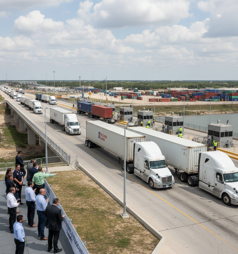 Trade and Trucking Take Center Stage at Eagle Pass Summit Amidst Border Region Growth — AI-generated illustration