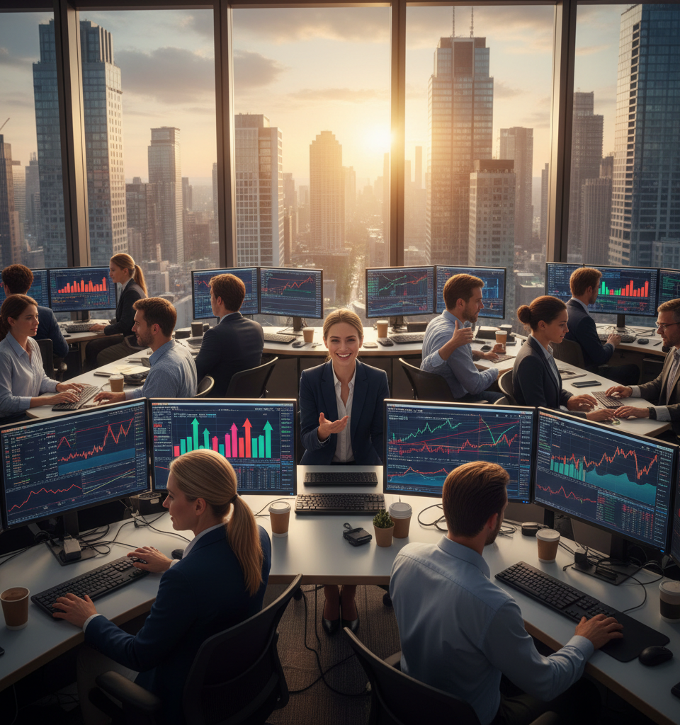 Traders Ready to Put War Behind Them Dial Up Risk — AI-generated illustration