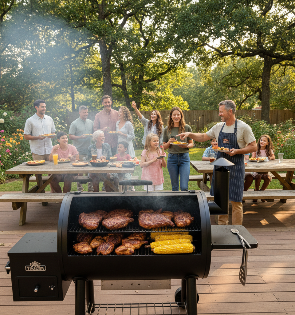 Traeger Westwood XL: A 'Set-It-and-Forget-It' Grill Experience for Family Gatherings — AI-generated illustration