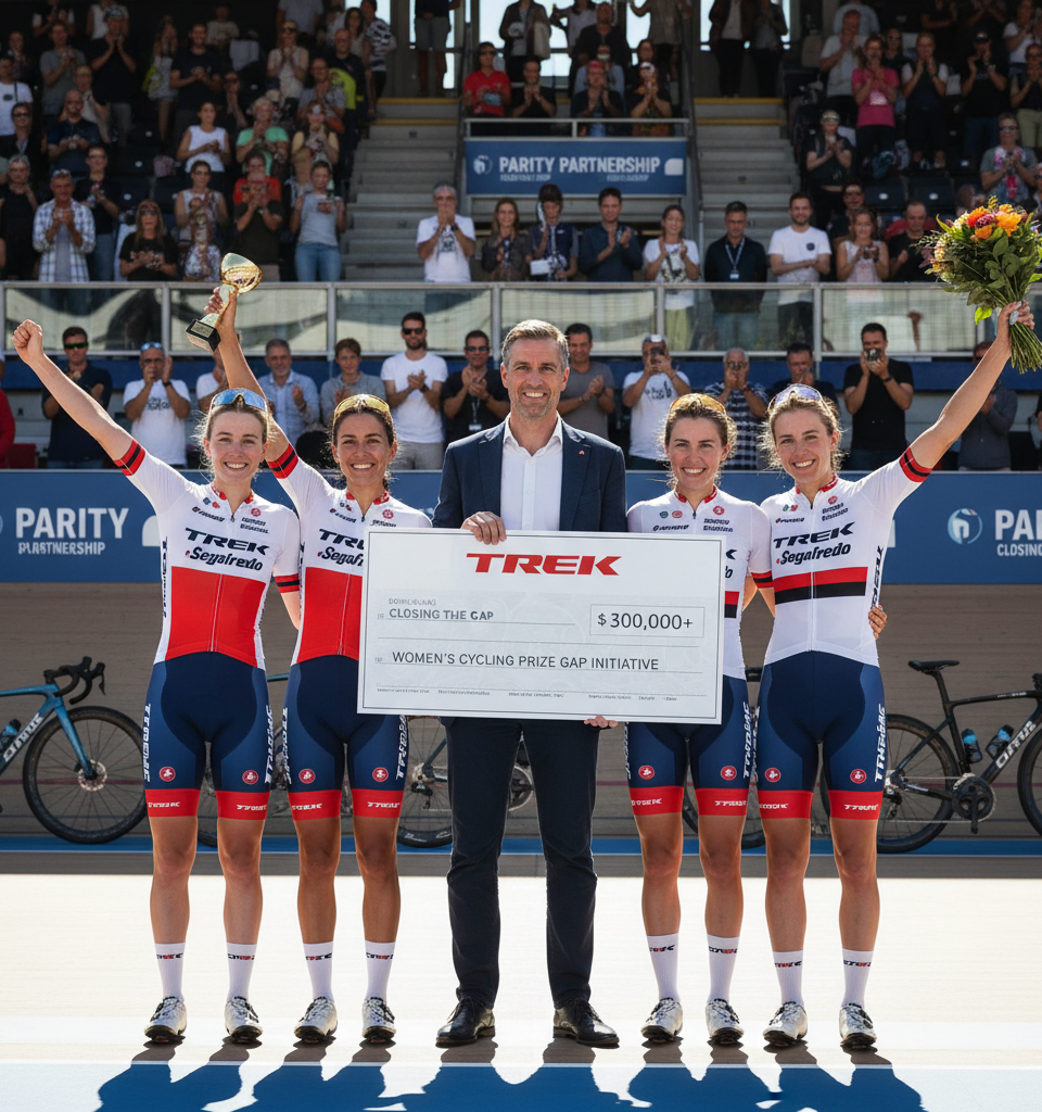 Trek Invests $300,000+ to Close Women's Cycling Prize Gap, Signals Shift Towards Parity — AI-generated illustration