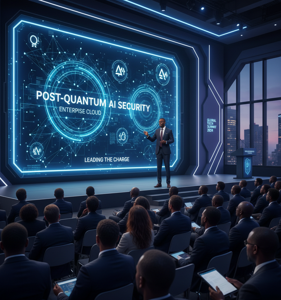 Tresor Lisungu Oteko Leads Charge for Post-Quantum AI Security in Enterprise Cloud — AI-generated illustration